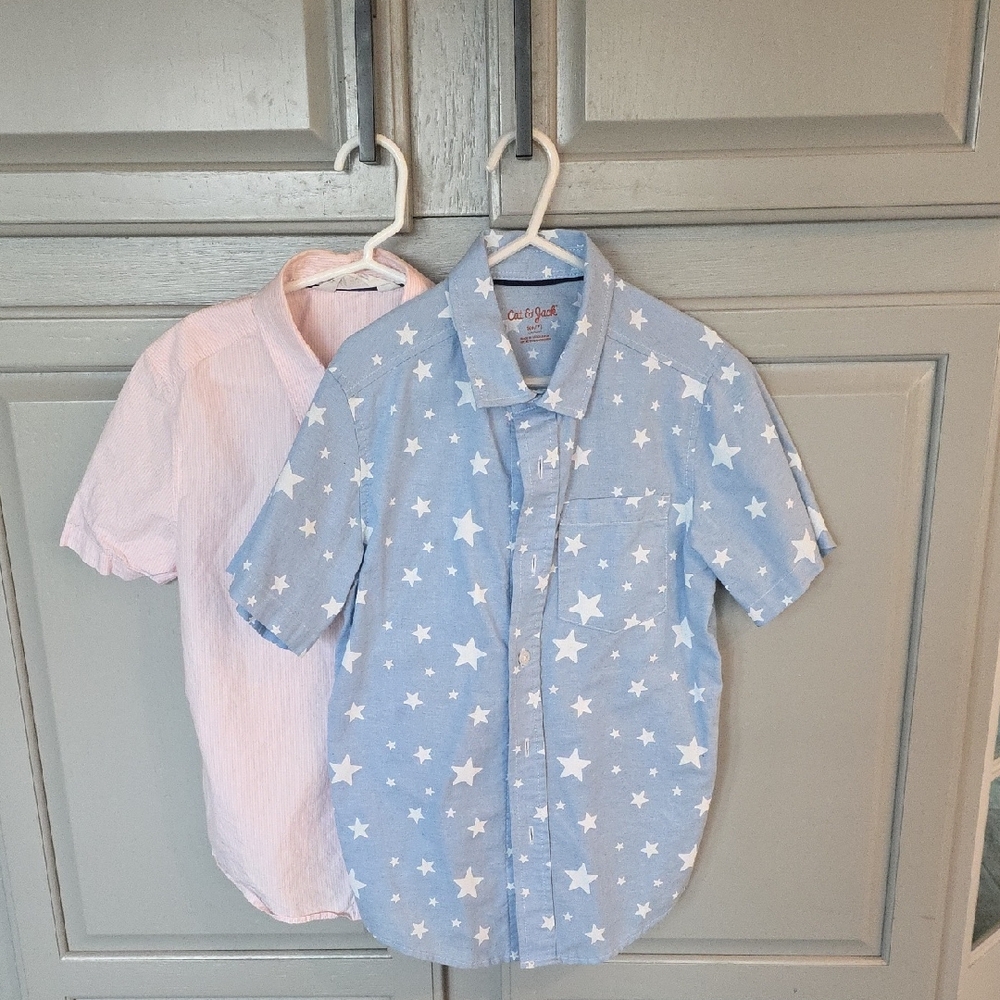 Cat & Jack Blue Button Down Shirt Casual Style